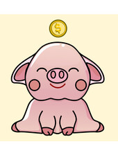 Illustration of a piggy bank
