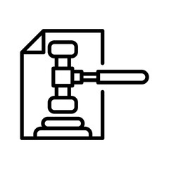 Contract line icon. symbol in trendy flat style on white background. Web sings for design.