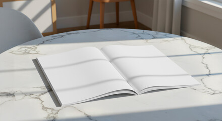 Magazine on Marble Table