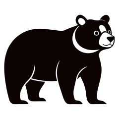 Fototapeta premium Retro Style American Black Bear Silhouette Vector for Vintage Posters