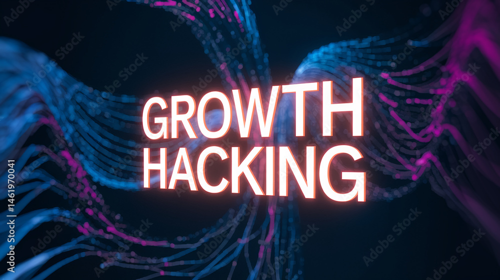 Poster abstract image with glowing 