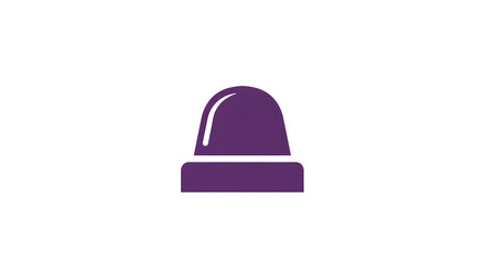 Fototapeta premium Purple siren alarm illustration icon