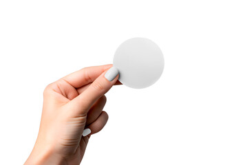 Woman's Hand Holding Sticker