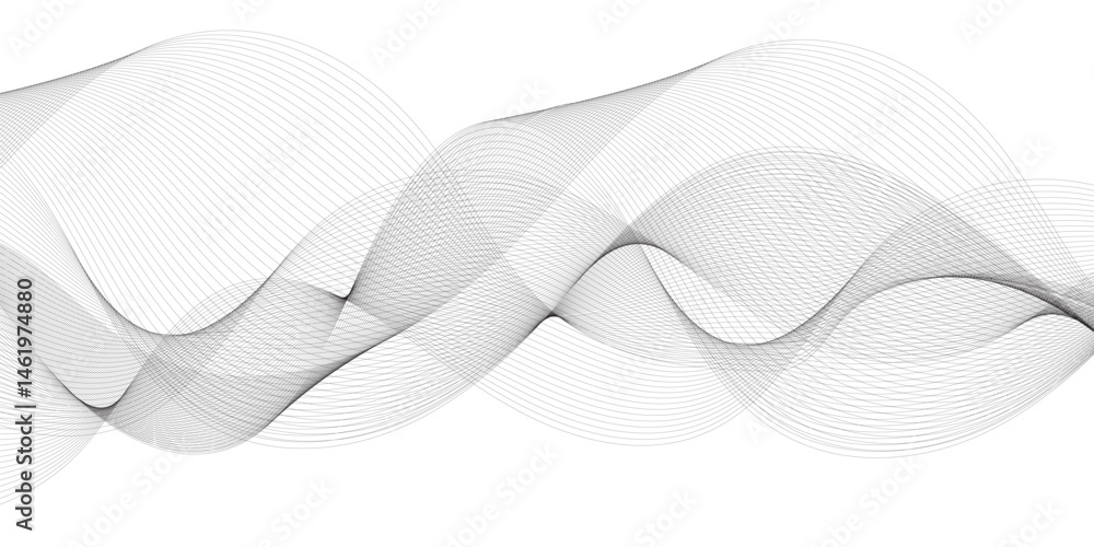 Poster abstract grey smooth element swoosh speed wave modern stream background. abstract wave line for bann