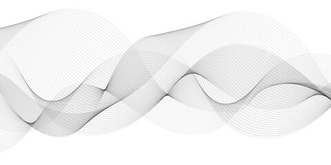 Abstract grey smooth element swoosh speed wave modern stream background. Abstract wave line for banner, wallpaper background with wave design. Abstract business wave curve lines