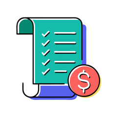Invoice Document Icon &ndash; Billing and Payment Symbol
