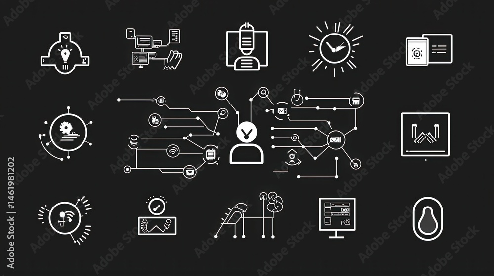 Aufkleber a visually engaging infographic showcasing the intricacies of innovative technology data connectivit