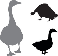 Vector silhouettes_Goose.eps