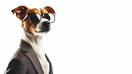 Stylish Jack Russell Terrier in a Suit