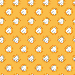 Abstract Sunny Bells Cheerful Yellow Pattern can be use for background and apparel design