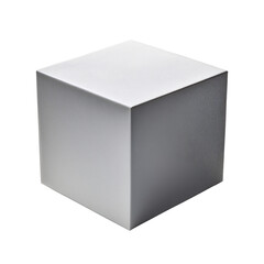 Fototapeta premium Cubo bianco su sfondo bianco PNG