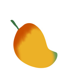 Illustration of a Ripe Mango Fruit