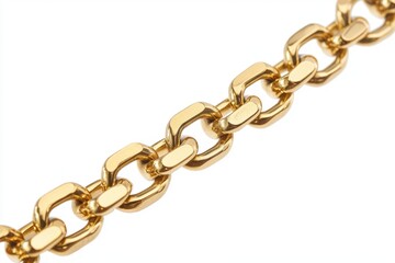 Fototapeta premium A classic gold chain with fine craftsmanship isolated white background