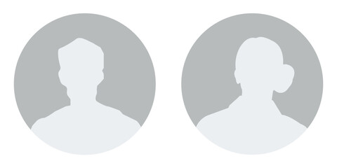 Men and women profile icon. Suitable for social media profiles, icons, screensavers and as a template.