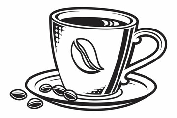 mug sihouette black vector