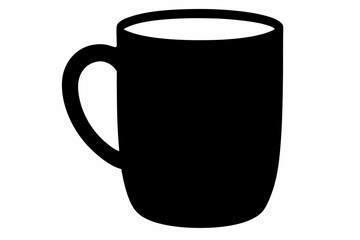 mug sihouette black vector