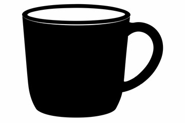 mug sihouette black vector