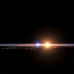 Orbital Sunrise View of Planet Earth