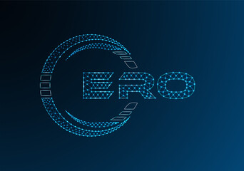 ERO low poly letter logo vector design. ERO lower poly logo design. Low poly logo.