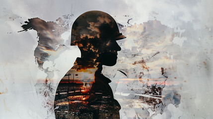 Fototapeta na wymiar Anniversary of the End of World War II.
