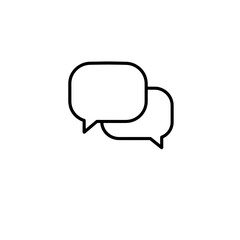 Fototapeta premium Messaging Icon with Speech Bubbles in Minimalist Style 