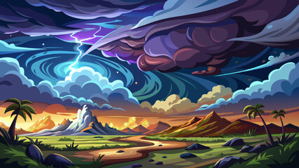 Ominous sky and storm clouds Very beautiful,