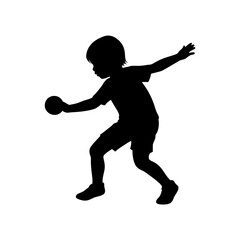 child playing vector silhouette