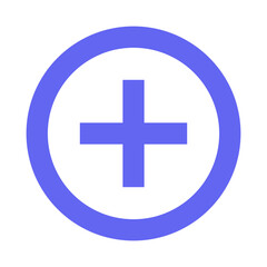 Fototapeta premium blue add icon