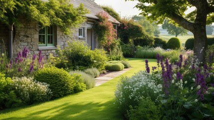 Fototapeta premium garden landscaping green hedge