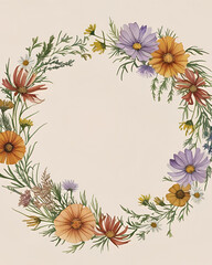 Obraz premium wildflowers, flower crown, floral, nature, boho, natural, bloom, petals, blossoms, headpiece, wreath, meadow, spring, summer, beauty, rustic, colorful, greenery, handmade, romantic, garden, outdoor, f