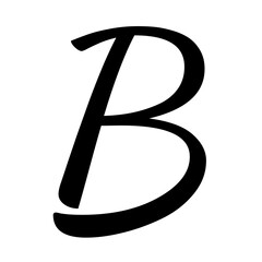 Elegant Cursive Capital Letter B A Stylish Handwritten Monogram Design for Logos, Branding, and More © Joseph6