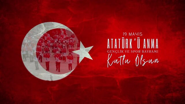 May 19th, the Commemoration of Atat&uuml;rk and Youth and Sports Day. Translate: 19 Mayıs Atat&uuml;rk'&uuml; Anma ve Gen&ccedil;lik Bayramı