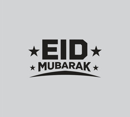 Eid Mubarak Typography vector design