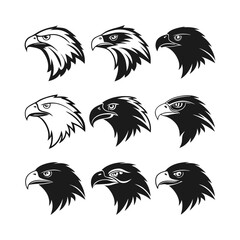 Eagle Silhouette Vector Icon Set – Majestic Bird Clipart for Logos, T-Shirts, Patriotic Designs & Crafts. eagle silhouette vector, eagle svg, flying eagle clipart, eagle logo svg, patriotic eagle desi