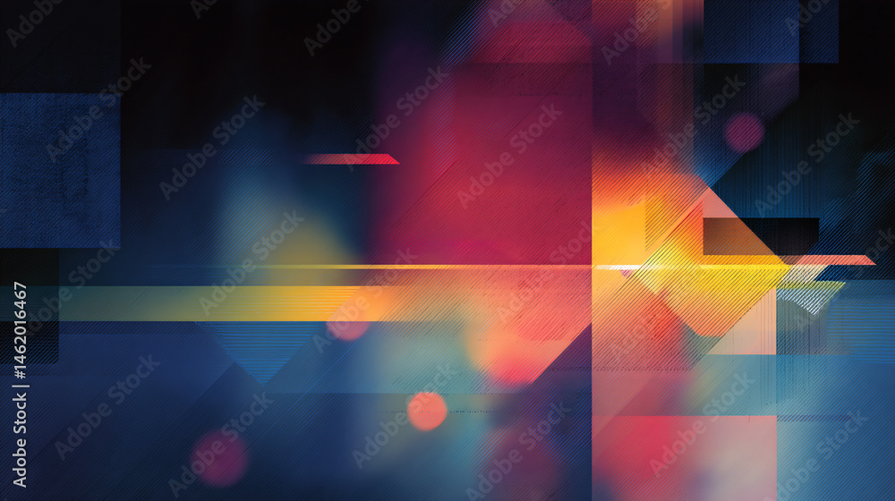 Poster transmitter exemplification of an abstract background with geometric elements