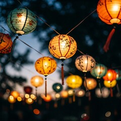 Obraz premium chinese lantern in the night