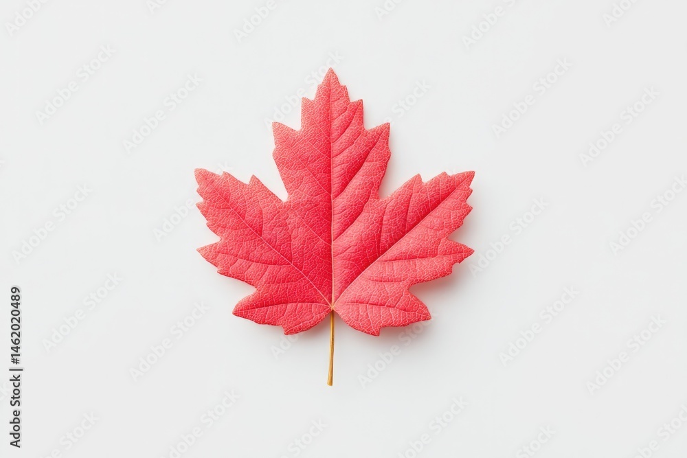 Aufkleber canadian maple leaf flag icon isolated on pristine white background with ample copy space perfect fo
