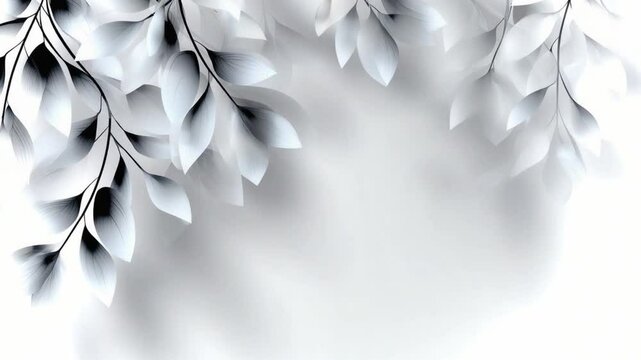 Elegant foliage design with subtle gray tones for creative backgrounds and mockups