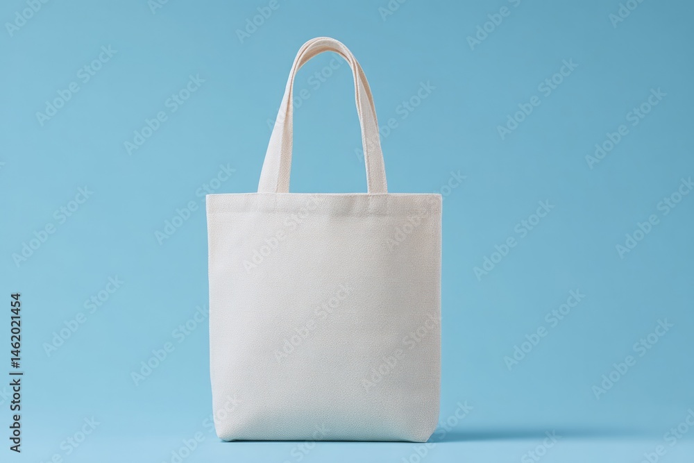 Poster capture minimalistic image of single reusable cloth bag against simple background