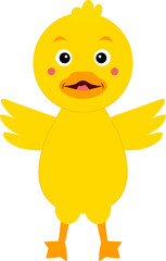 Cute duck children's illustration