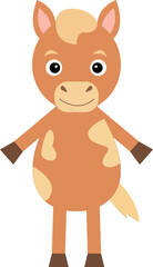 Cute horse children's illustration