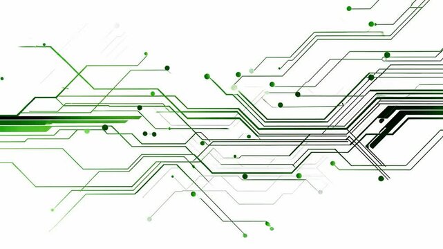 Creative green circuit design for eco-friendly digital projects and mockups in high resolution