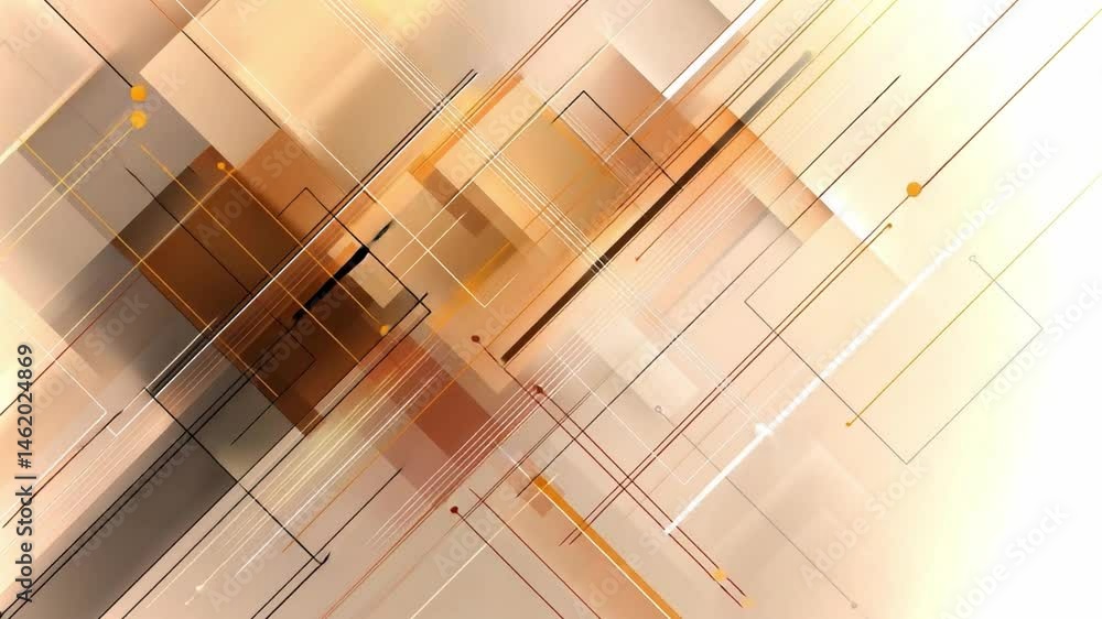 Poster creative background with abstract lines and shapes in warm tones for digital artworks and mockups