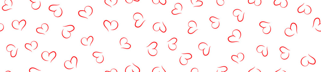 Red heart seamless pattern