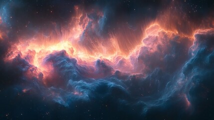 Abstract colorful nebula