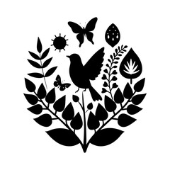 Obraz premium Nature-Inspired Accessories silhouette vector