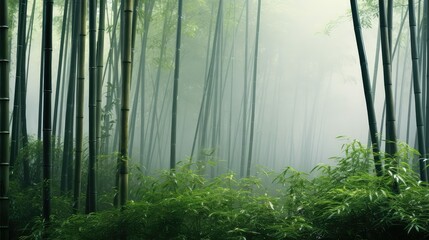 Fototapeta premium atmospheric chinese bamboo trees