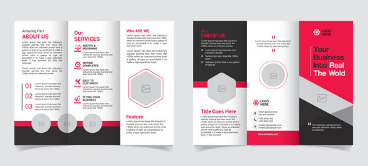 Trifold Brochure Template Design with vector File