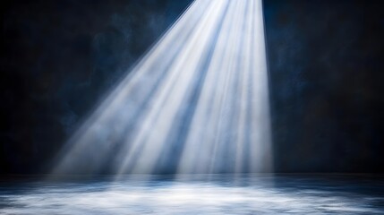 Dramatic Dark Blue Spotlight Studio Background