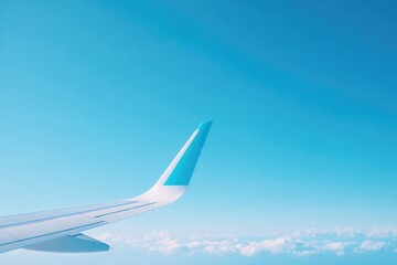 Obraz premium close-up of airplane tail at minimalistic airport